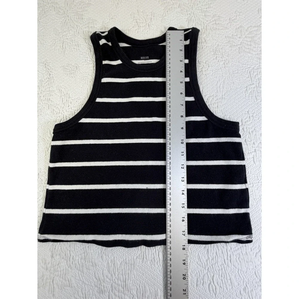 Anthropologie Maeve‎ Striped Sleeveless Top Size Large Cotton Blend Preppy Beach